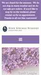 Mobile Screenshot of hopespringsnursery.com